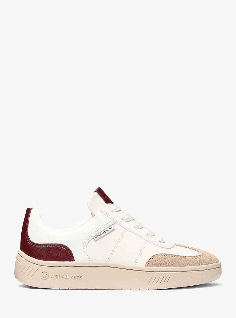 Kai Mixed-Media Sneaker in OXBLOOD MLTI | Michael Kors