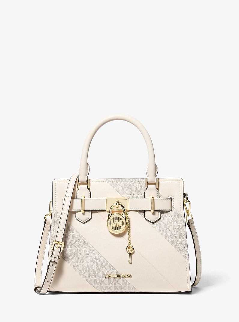 Hamilton Small Signature Logo Satchel in CR&Egrave;ME MULTI L&Eacute;GER | Michael Kors