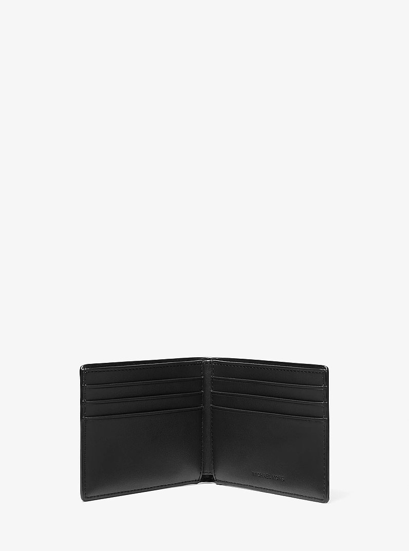 Logo Wallet and Key Chain Gift Set in BLACK | Michael Kors