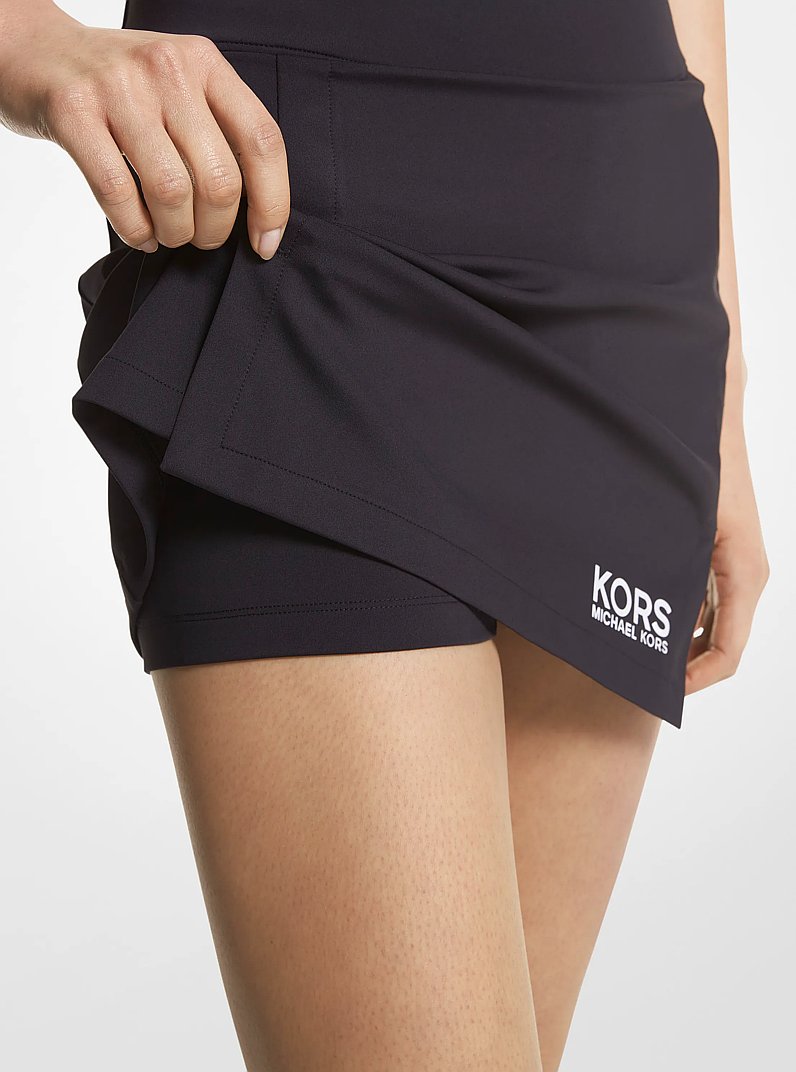 Golf Logo Stretch Knit Skort in NEGRO | Michael Kors