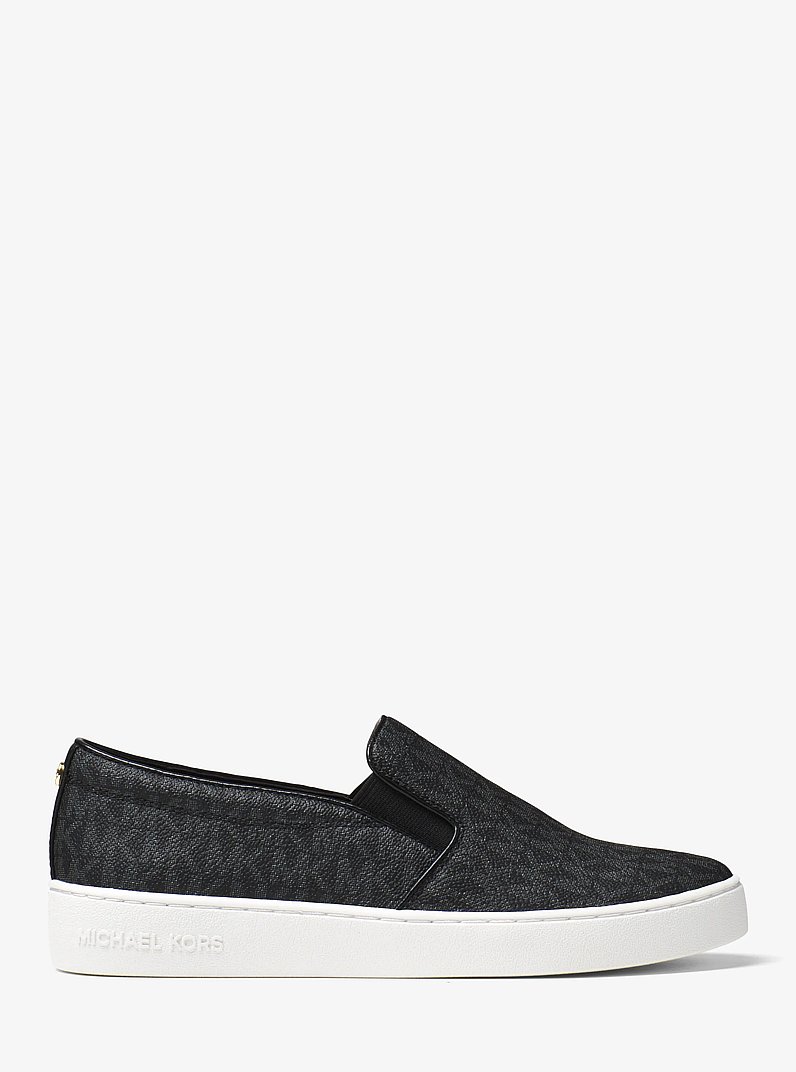 Keaton Logo Slip-On Sneaker in BLACK | Michael Kors