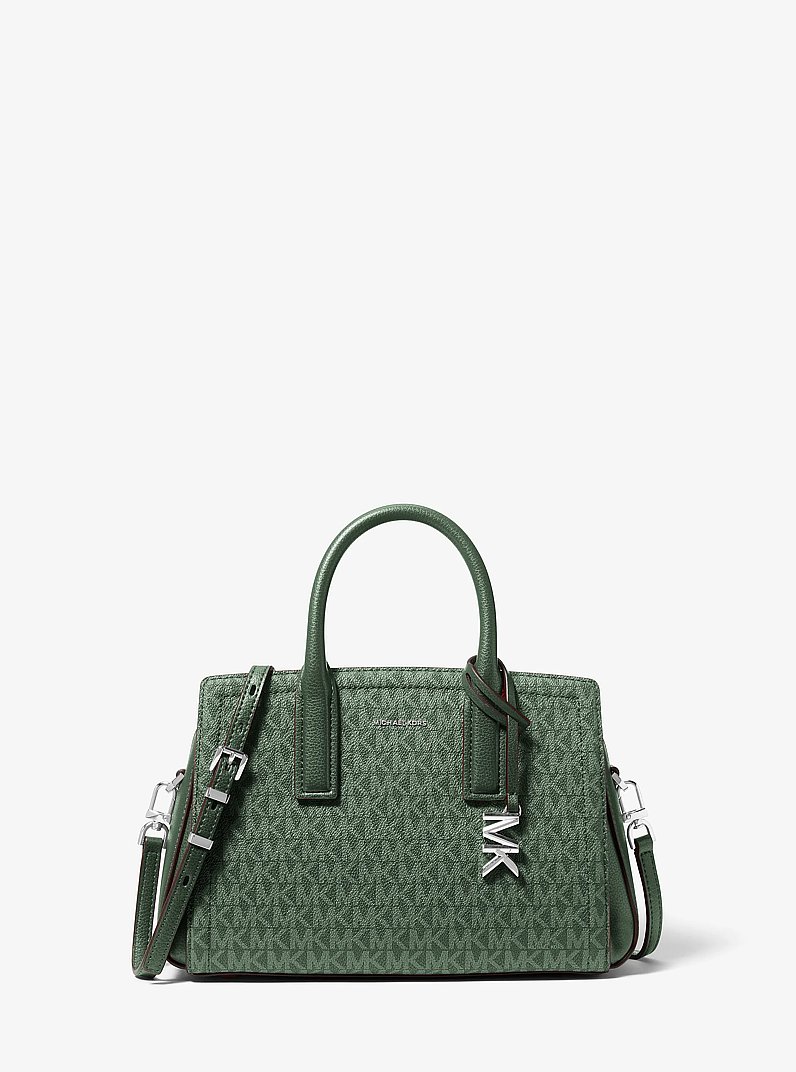 Petit sac &agrave; main Laila en cuir &agrave; logo Signature