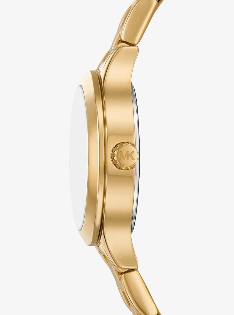Mini Aspyn Pav&eacute; Gold-Tone Watch in GOLD | Michael Kors
