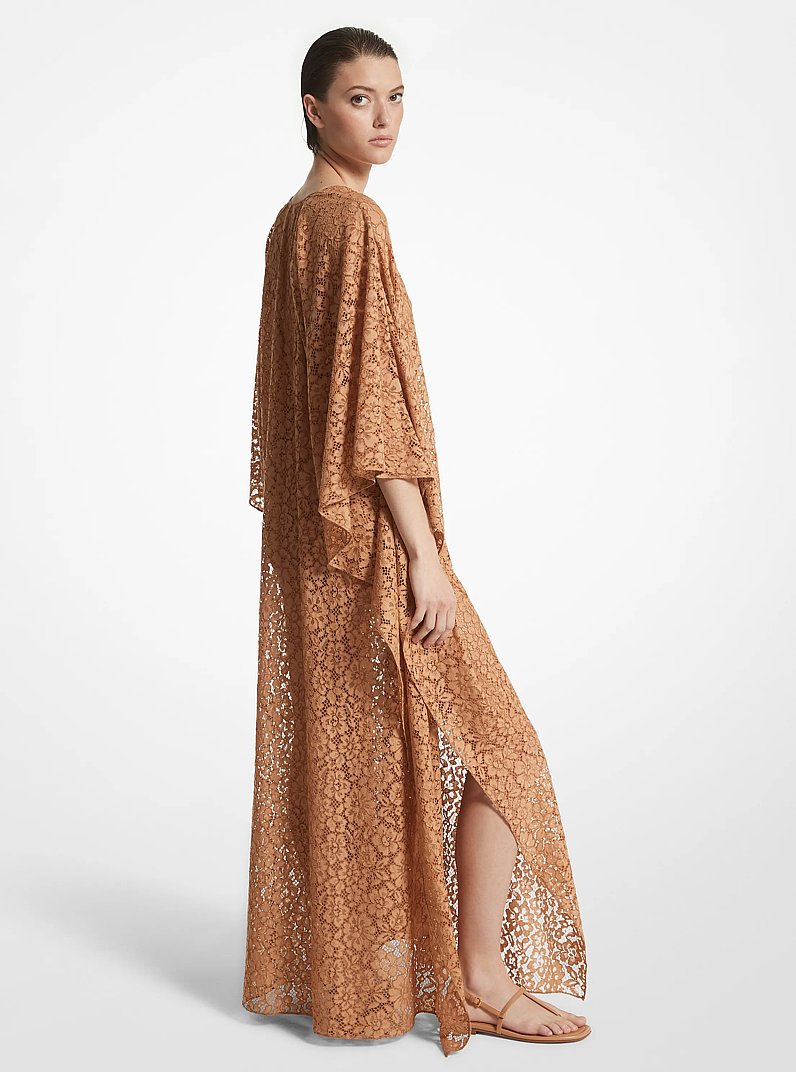 Floral Lace Caftan in SUNTAN | Michael Kors