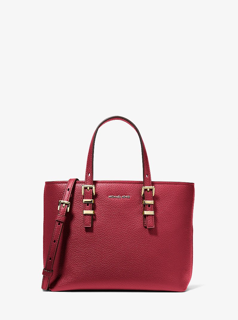 Crossbodytas Quinn van getrommeld leer, klein en aanpasbaar. in DIEPROOD | Michael Kors