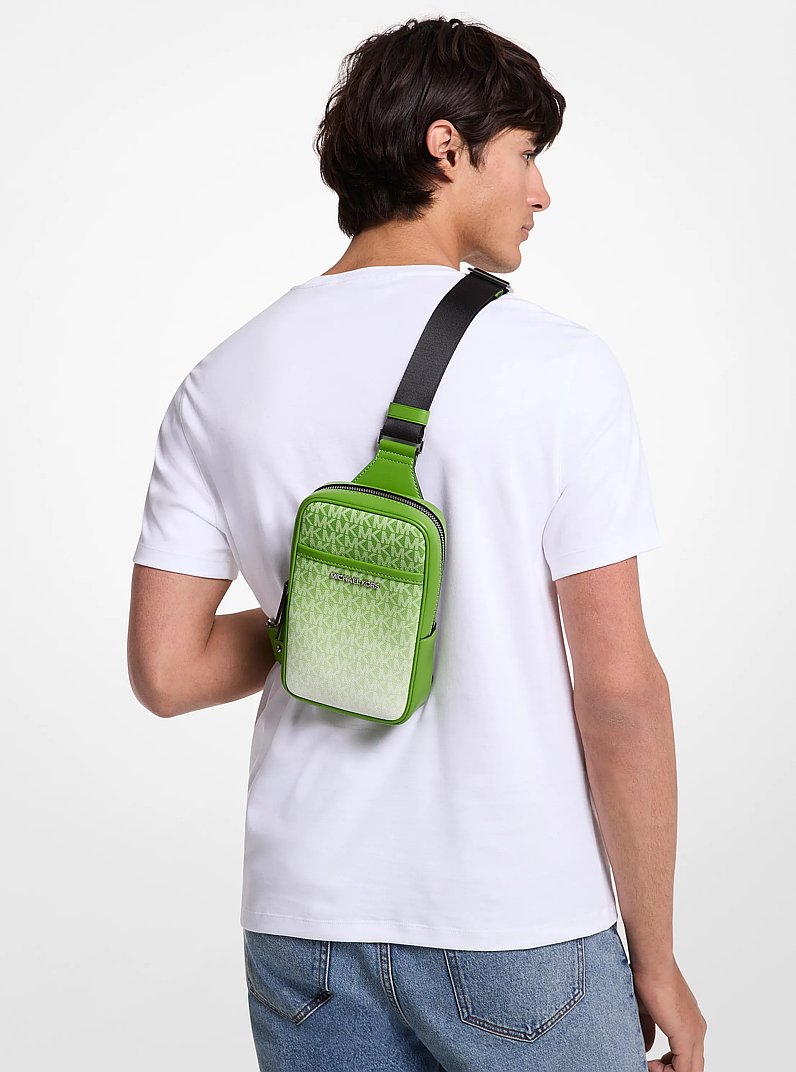 Ri&ntilde;onera Cooper mediana ombr&eacute; con logotipo in JUNGLE | Michael Kors