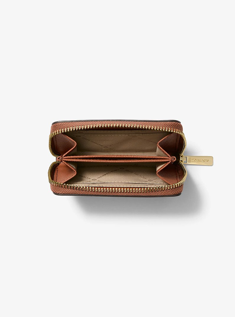 Jet Set Travel Medium Saffiano Leather Wallet in LUGGAGE | Michael Kors