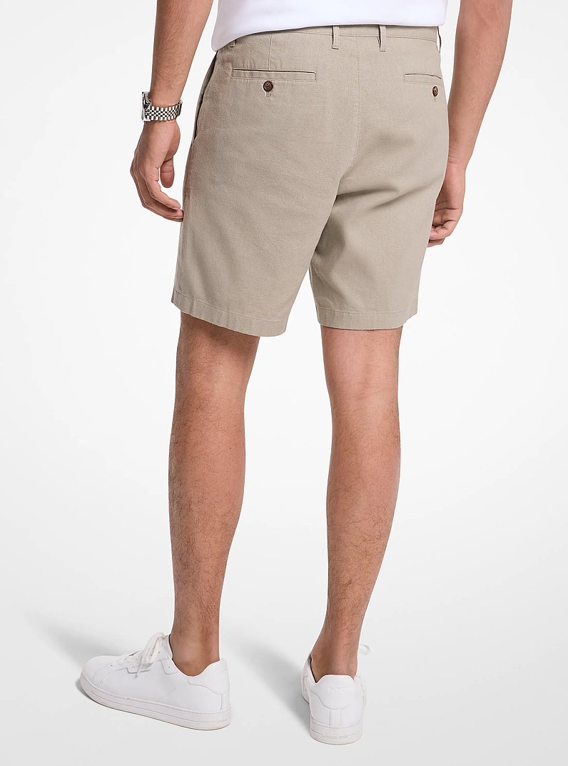 Shorts in lino e cotone