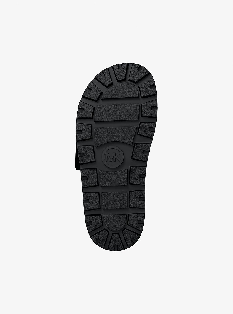 Luka Signature Logo Slide Sandal in BLACK | Michael Kors