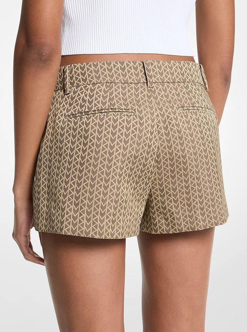 MK2000 Logo Jacquard Shorts in CHOCOLATE | Michael Kors