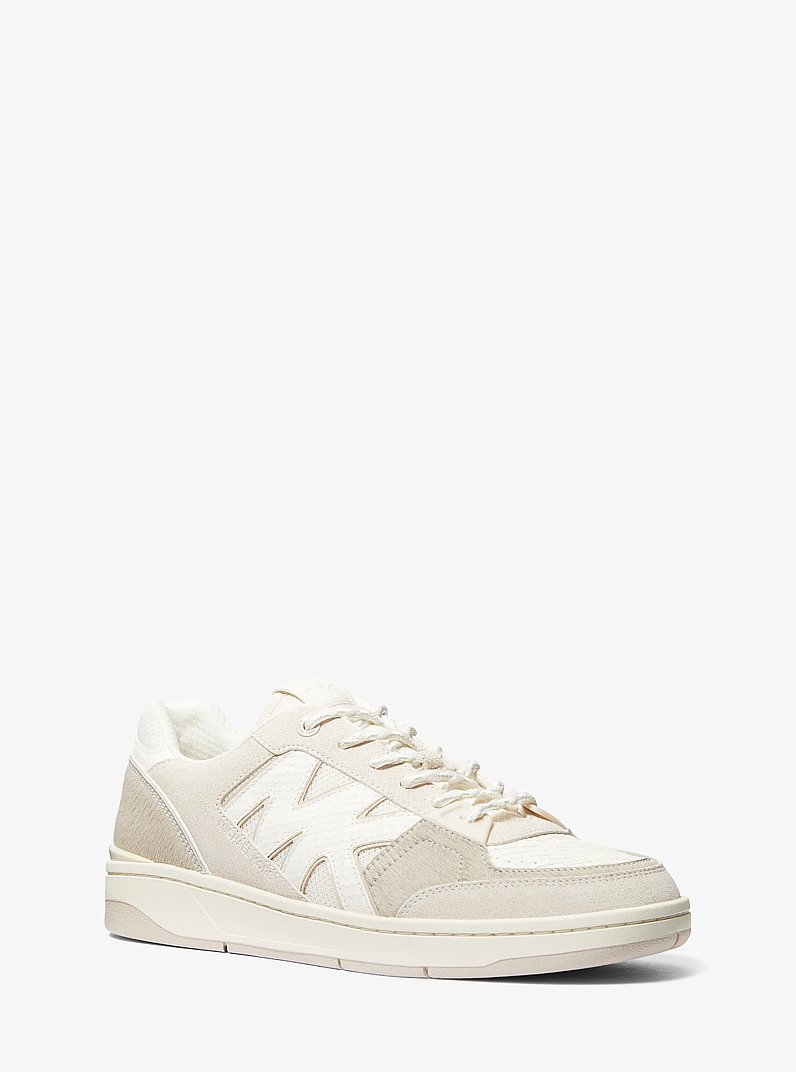Rebel Mixed-Media Sneaker in BONE MULTI | Michael Kors