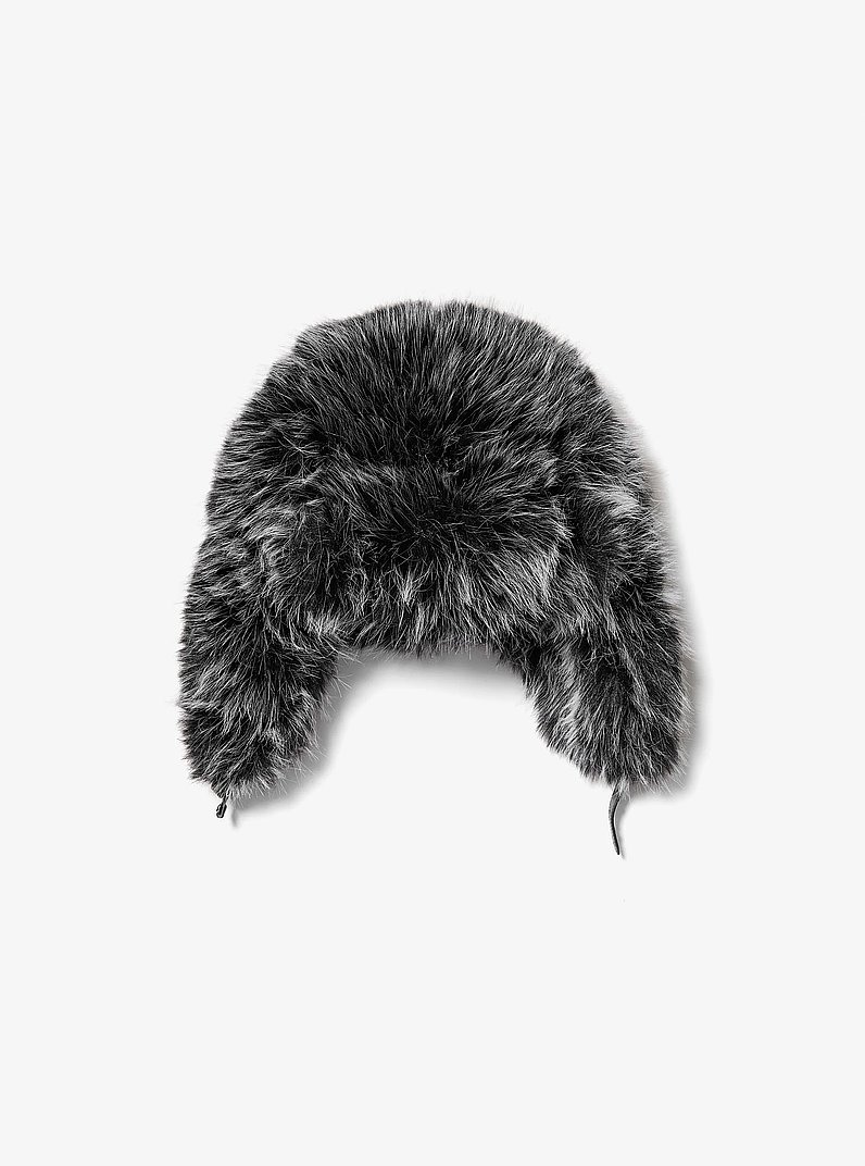 Faux Fur Trapper Hat in BLACK | Michael Kors