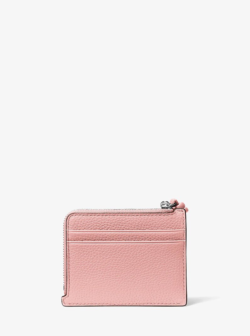 Jet Set Small Pebbled Leather Card Case Wristlet in SMOKEY ROSE | Michael Kors