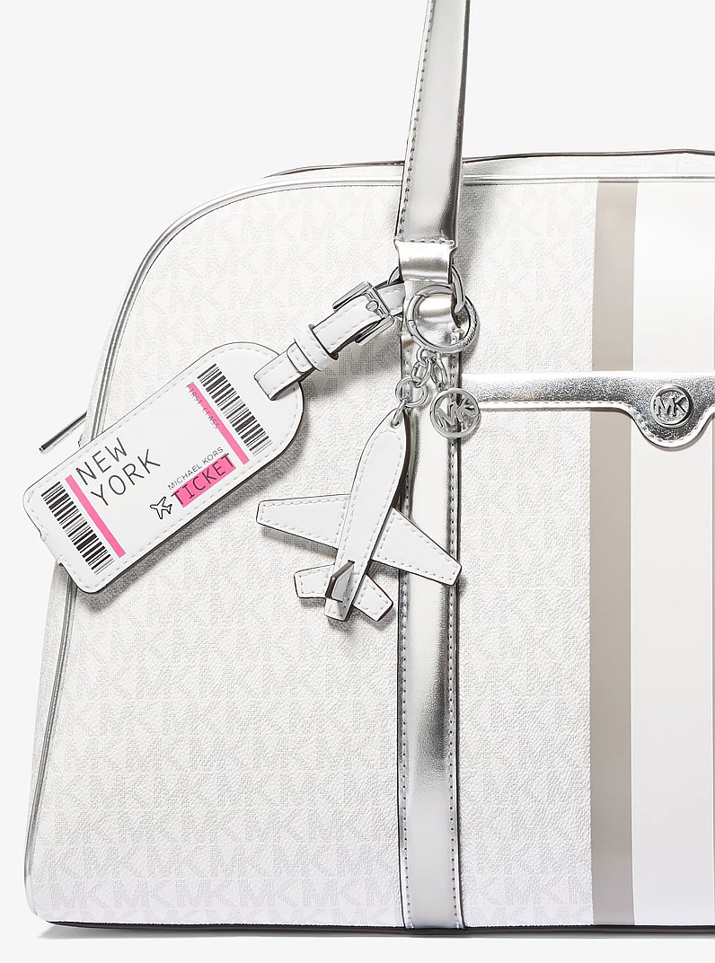 Airplane Keychain in OPTIC WHITE | Michael Kors