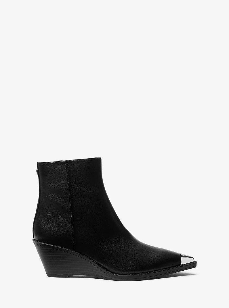 Austin Leather Ankle Boot in BLACK | Michael Kors