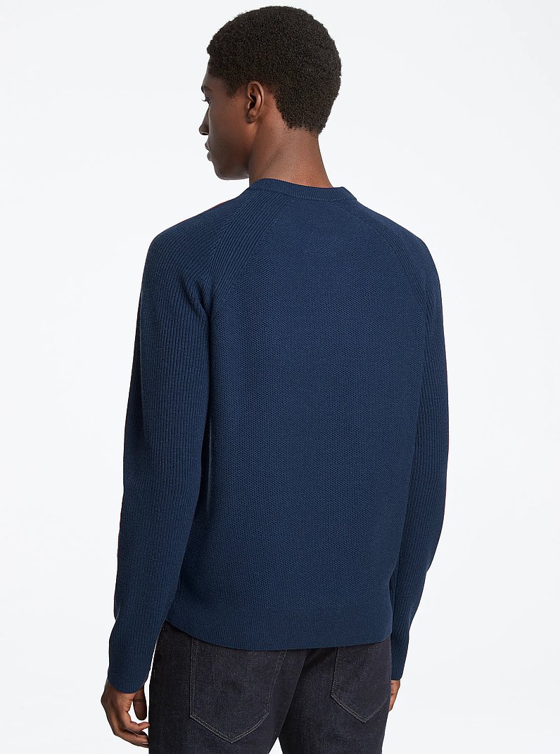 Wool Blend Crewneck Sweater in MIDNIGHT | Michael Kors