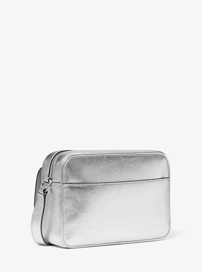 Bandolera Parker mediana de piel metalizada