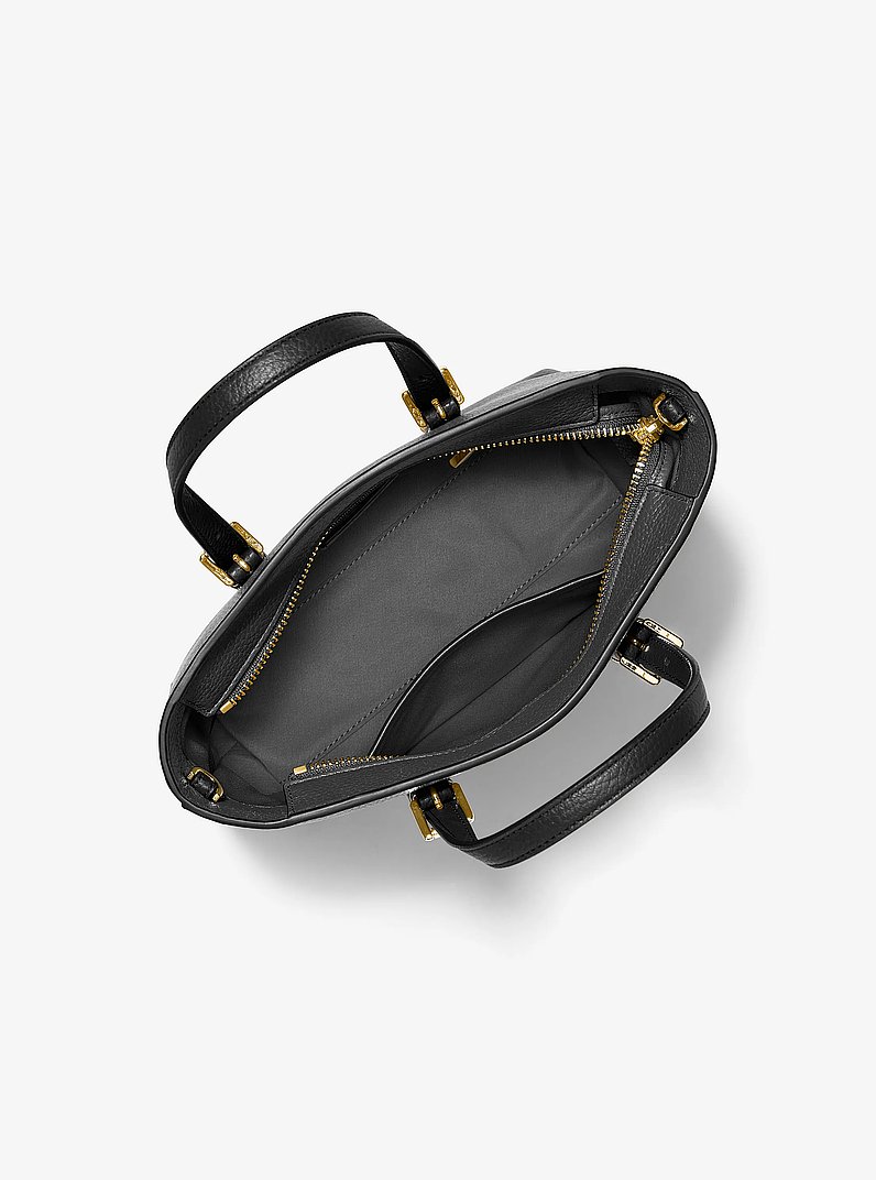 Quinn Small Pebbled Leather Convertible Crossbody Bag in BLACK | Michael Kors