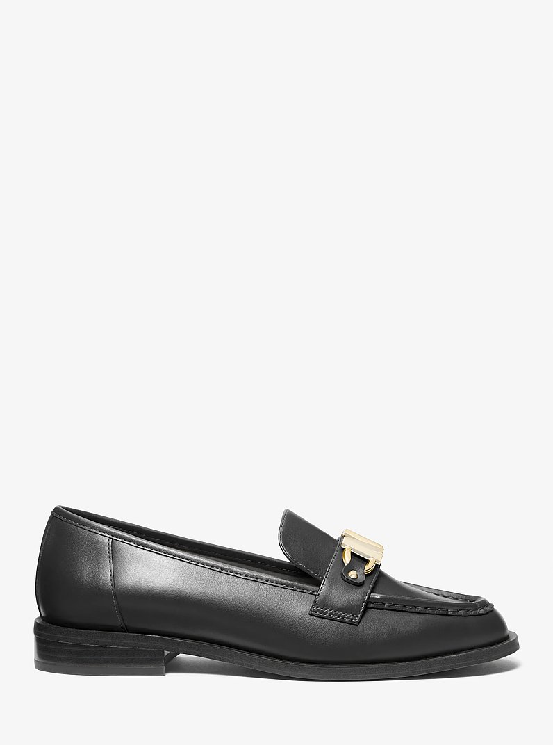 Tiegan Leather Loafer in BLACK | Michael Kors
