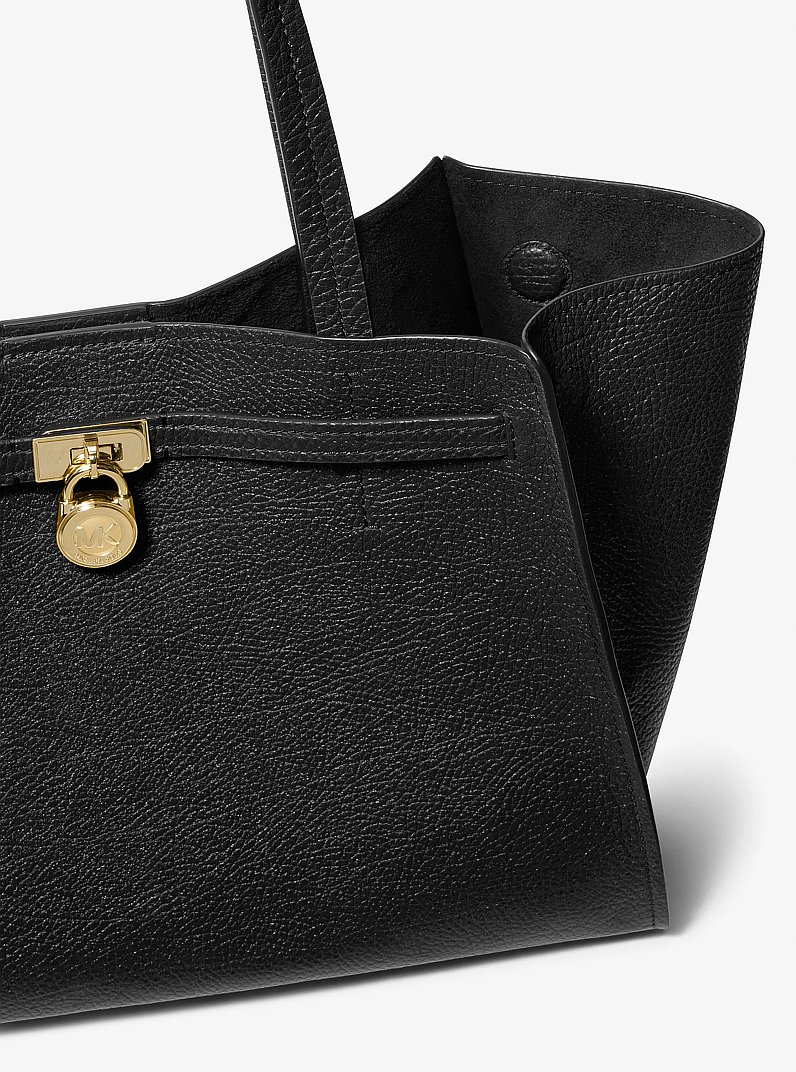 Bolso tote Hamilton Moderne grande de piel in NEGRO | Michael Kors