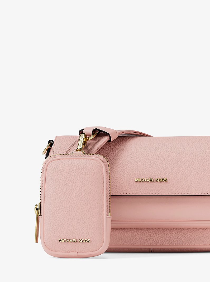 Jet Set Travel Small Pebbled Leather Crossbody Bag With Pouch in POWDER BLUSH | Michael Kors
