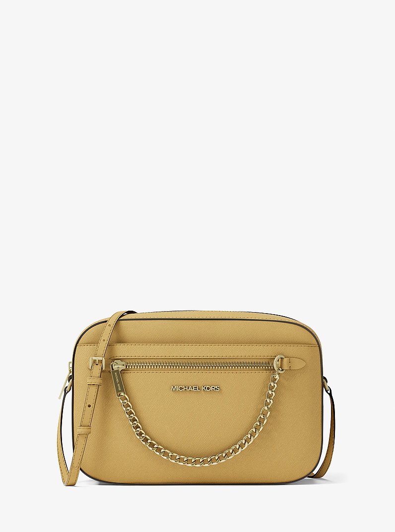 Bolsa cruzada Jet Set grande de piel Saffiano in MIEL | Michael Kors