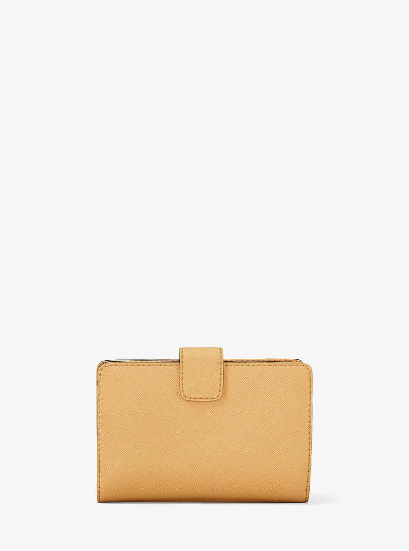 Medium Crossgrain Leather Wallet in HONEYWHEAT | Michael Kors