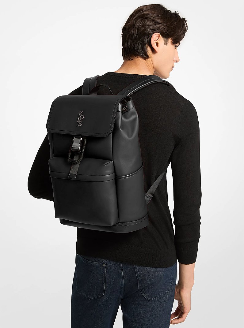 Kole Flap Pocket Backpack in BLACK | Michael Kors