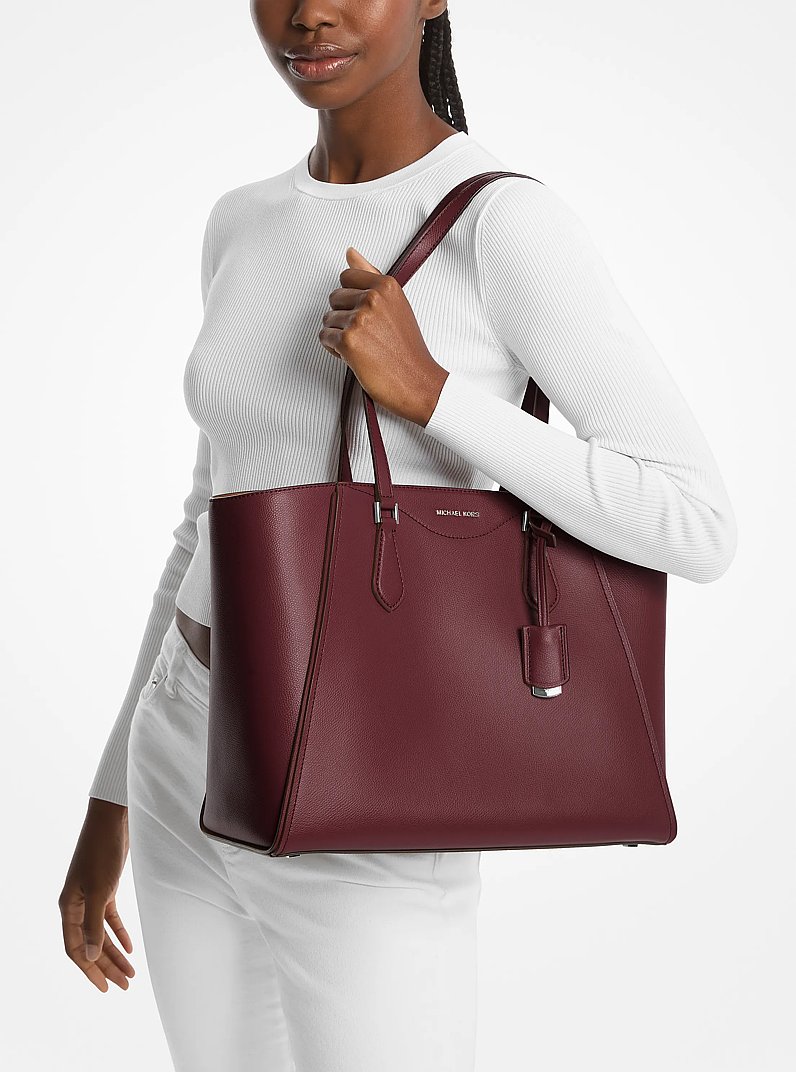 Taryn Large Leather Tote Bag in OXBLOOD - Sale | Michael Kors [US]