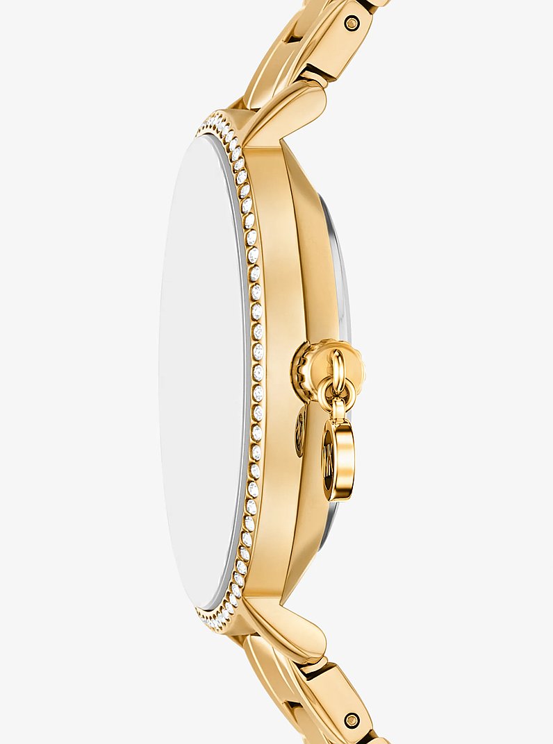 Orologio Pyper mini in tonalit&agrave; oro con pav&eacute; in ORO | Michael Kors
