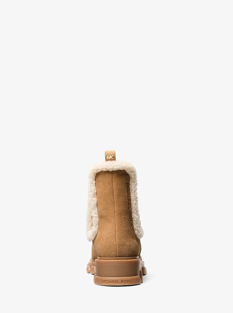 Ridley Suede and Faux Shearling Boot in PEANUT | Michael Kors
