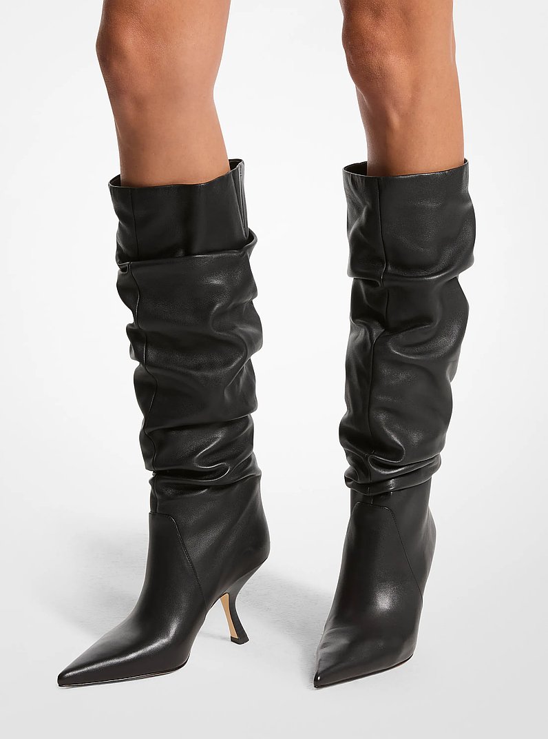 Luna Leather Boot in BLACK | Michael Kors