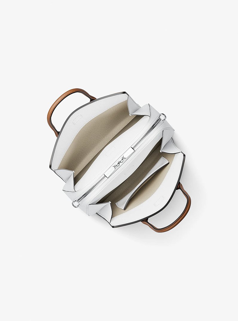 Borsa a mano Laila piccola in pelle color block in ARACHIDE MULTI | Michael Kors