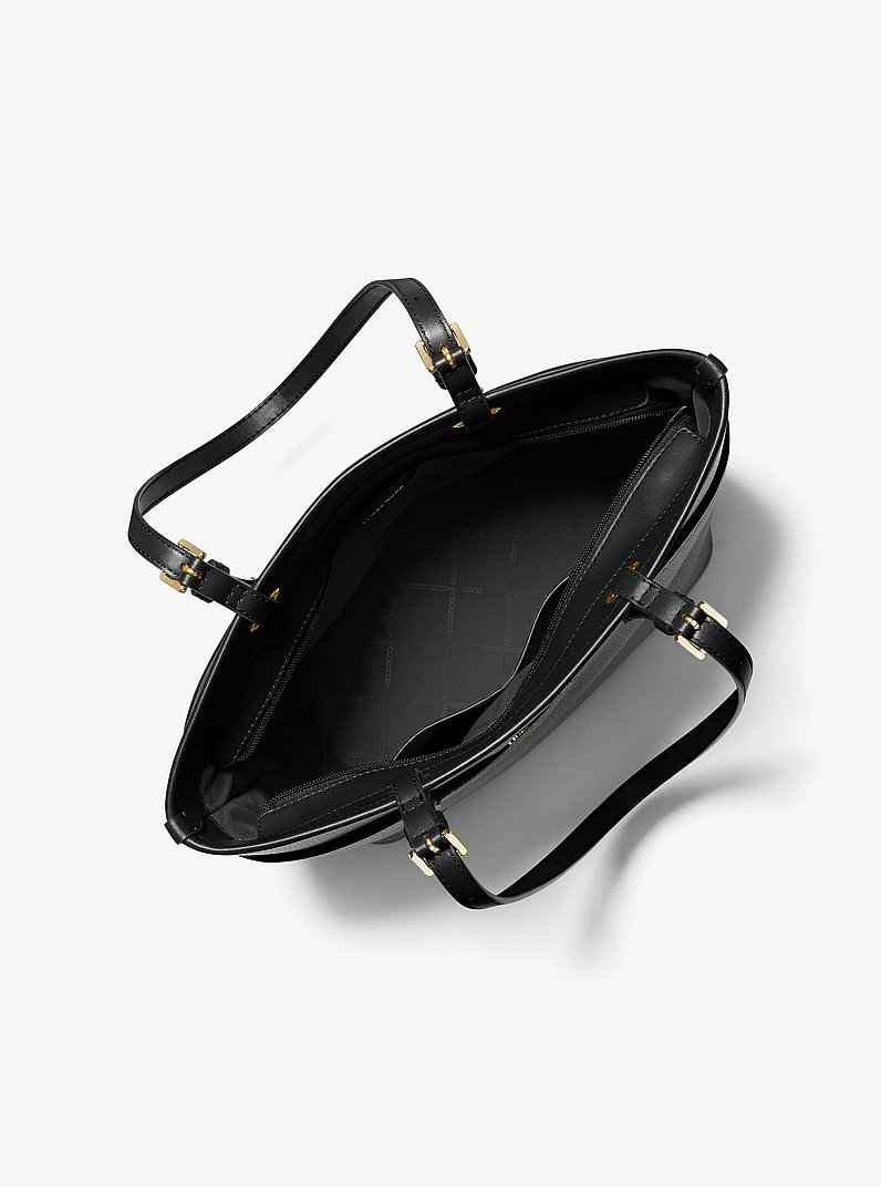 Winston Medium Pebbled Leather Tote Bag in BLACK | Michael Kors
