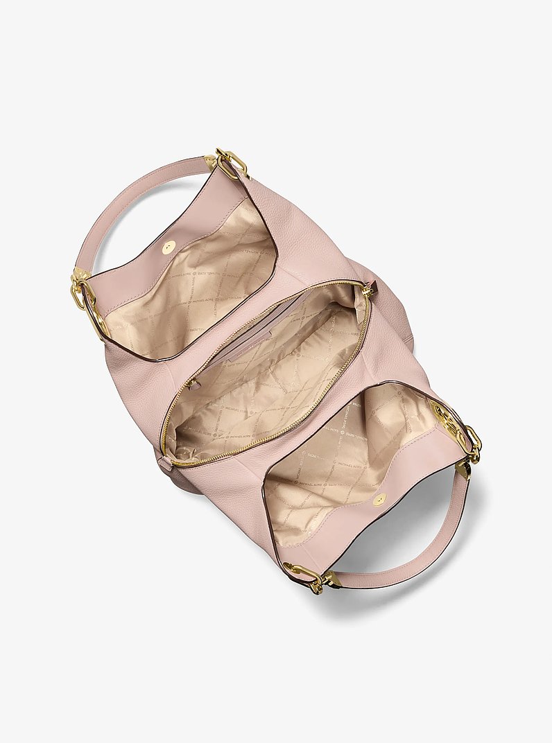 Schultertasche Lillie Large aus gekrispeltem Leder in ZARTROSA | Michael Kors