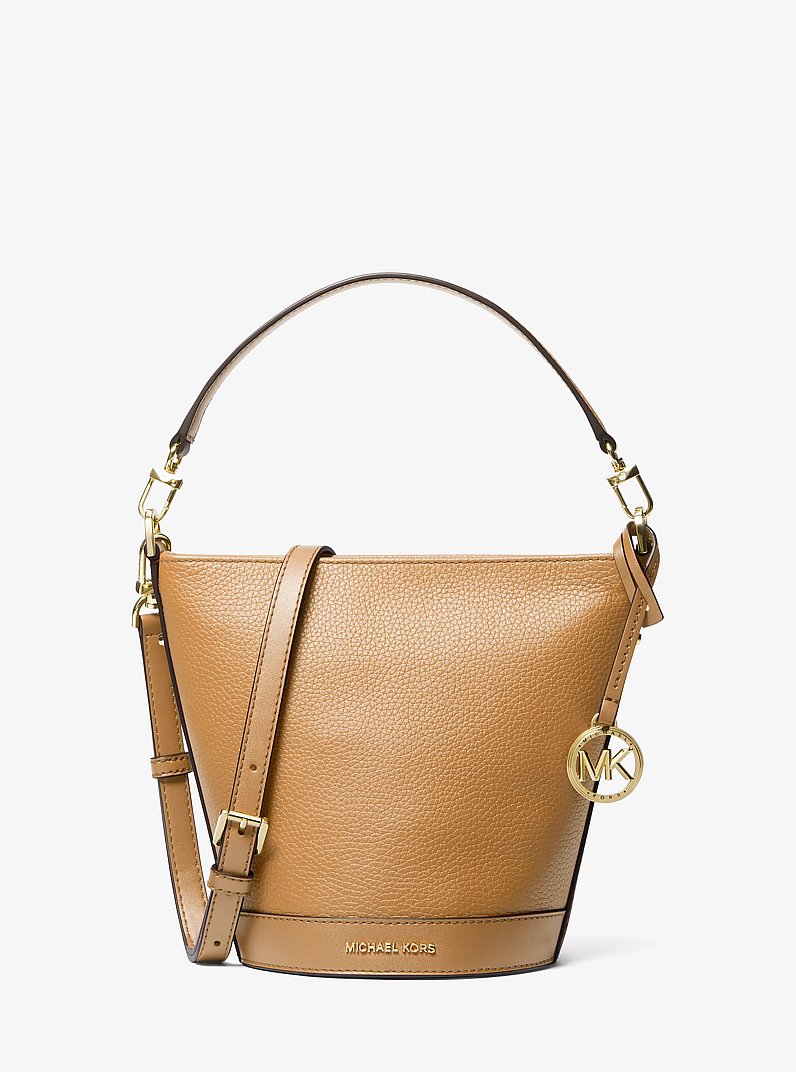 Bandolera Townsend peque&ntilde;a de piel granulada in CAMEL | Michael Kors