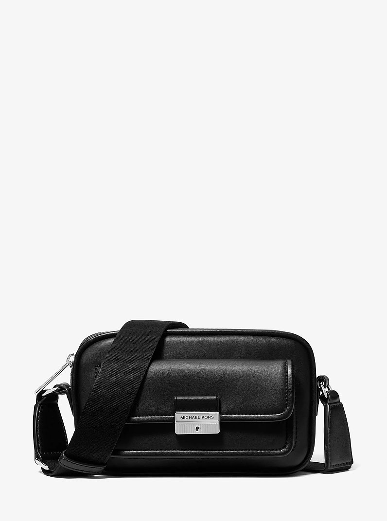 Bradshaw Extra-Small Leather Messenger Bag in BLACK | Michael Kors
