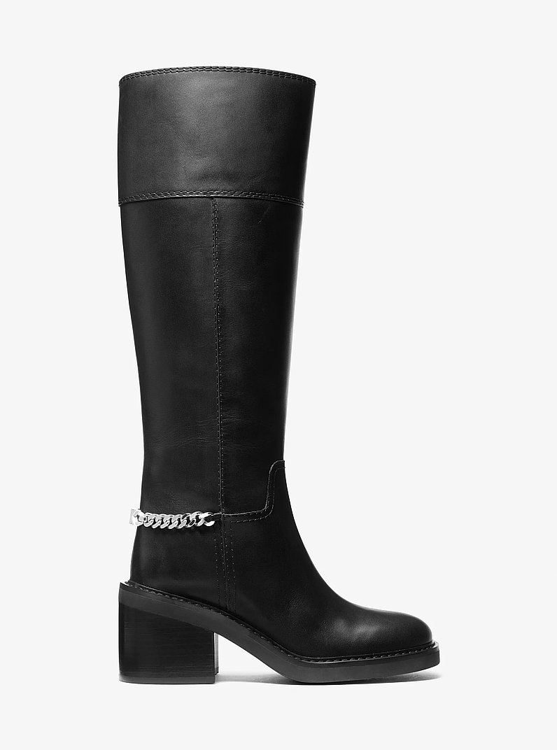 Carlisle Leather Riding Boot in BLACK | Michael Kors