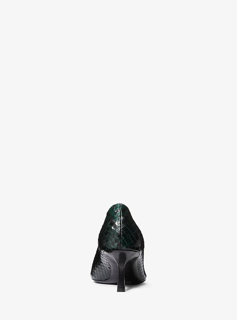 Frankie Python Embossed Leather Pump