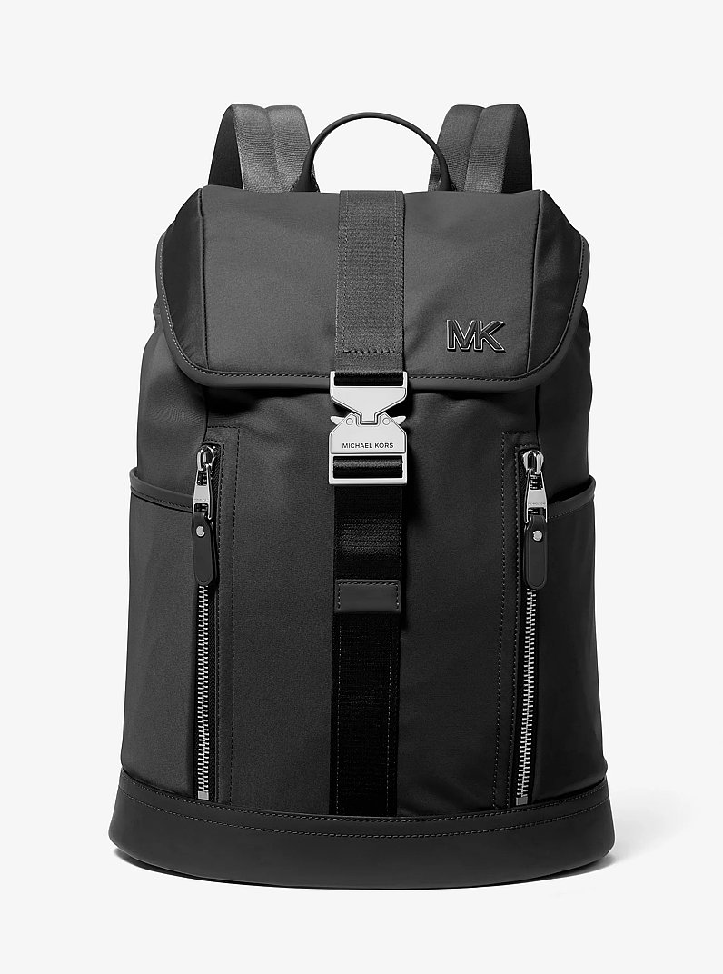 Eli Nylon Aviator Backpack in BLACK | Michael Kors