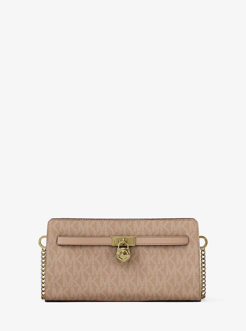 Hamilton Moderne Extra-Small Signature Logo Convertible Crossbody Bag in KHAKI | Michael Kors