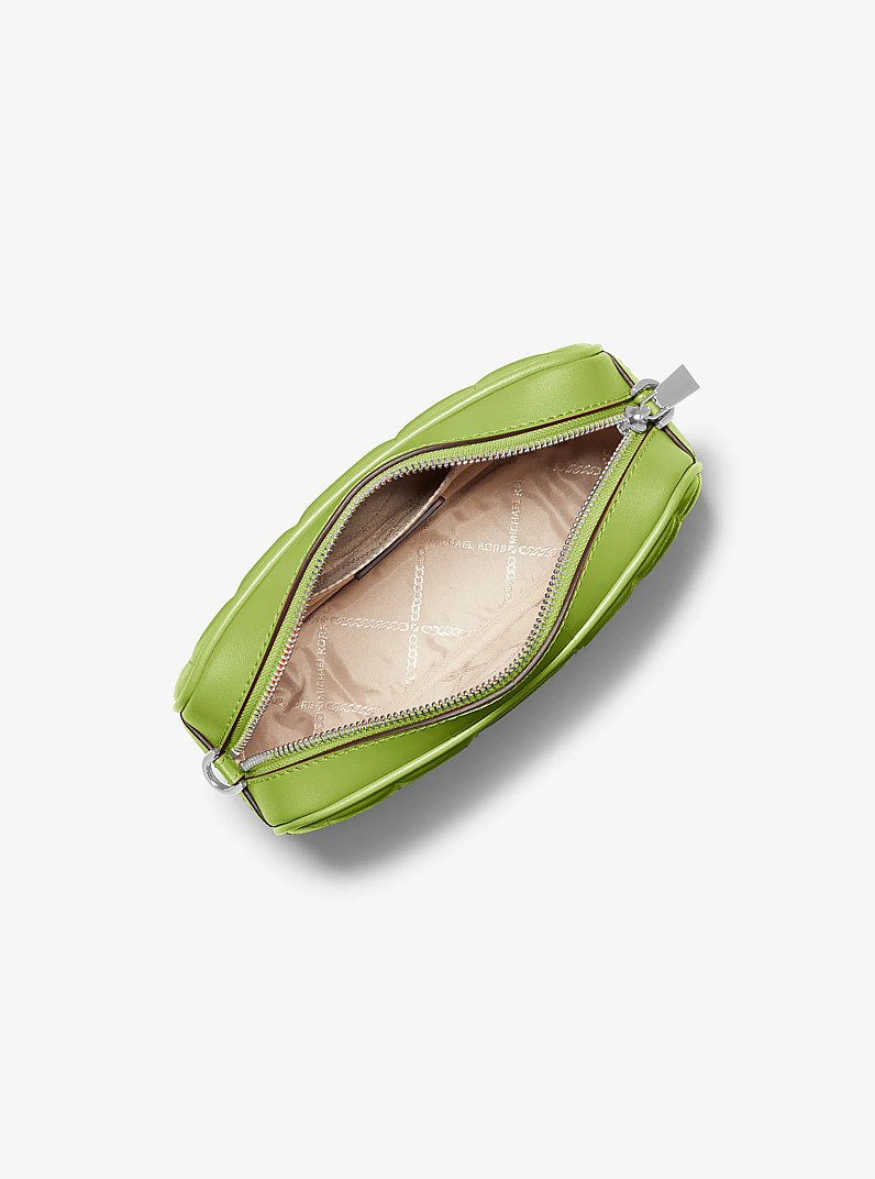 Jet Set Medium Quilted Leather Crossbody Bag in PEAR | Michael Kors