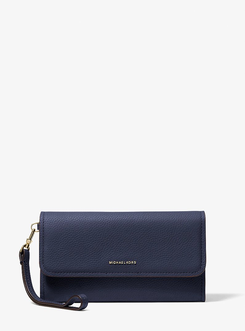 Pochette da polso Jet Set media in pelle martellata per smartphone in ABITO BLUES | Michael Kors