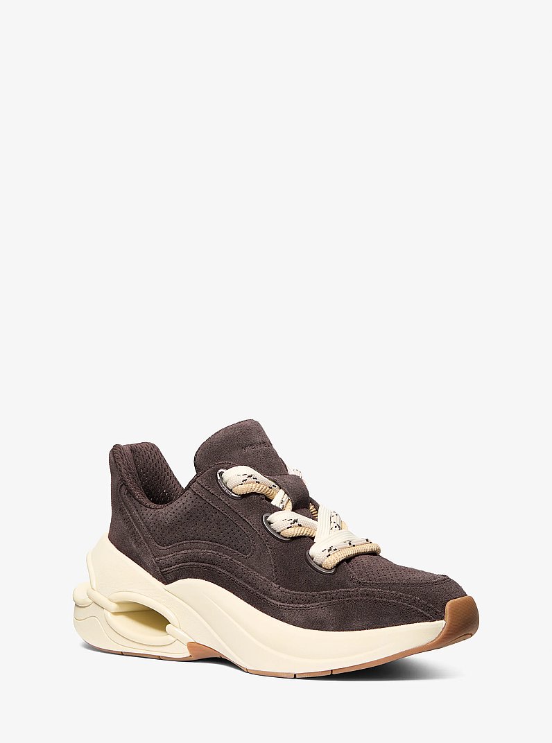 Basket Toni en daim in CHOCOLAT | Michael Kors