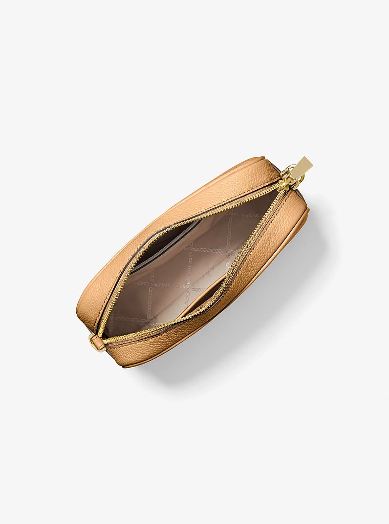 Jet Set Medium Pebbled Leather Crossbody Bag in PALE PEANUT | Michael Kors