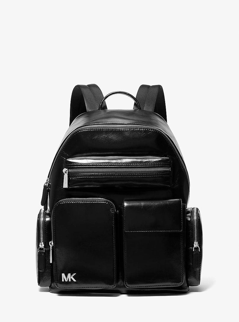 Dakota Leather Cargo Backpack in BLACK | Michael Kors