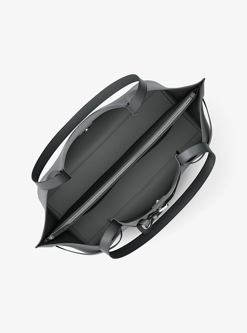 Shopper Emilia Large aus gekrispeltem Leder in STORM | Michael Kors