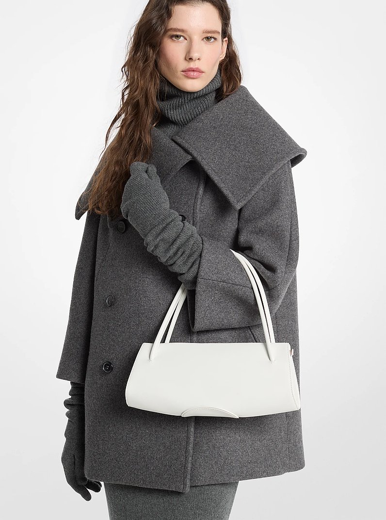 Anna Slim Leather Frame Bag in OPTIC WHITE | Michael Kors [US]