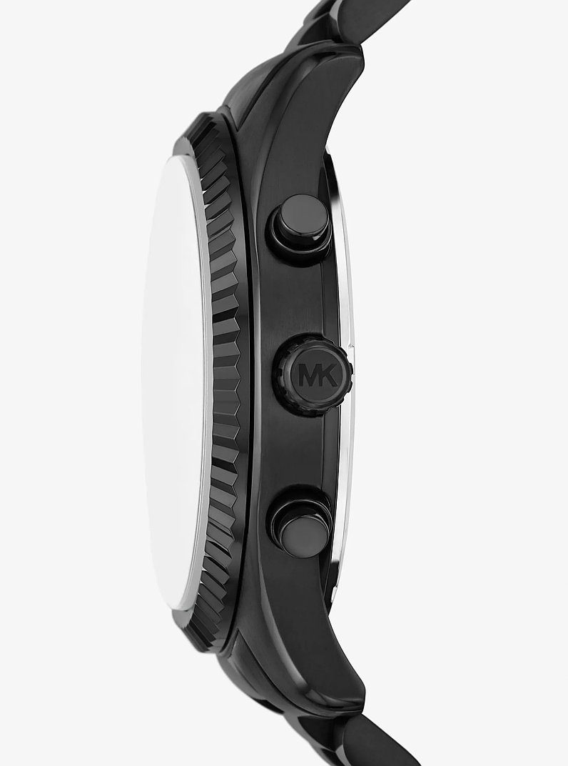Oversized Lexington Black-Tone Watch in BLACK | Michael Kors