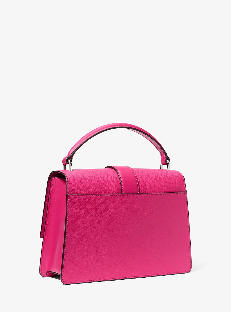 Greenwich Medium Saffiano Leather Satchel in DRAGONFRUIT | Michael Kors